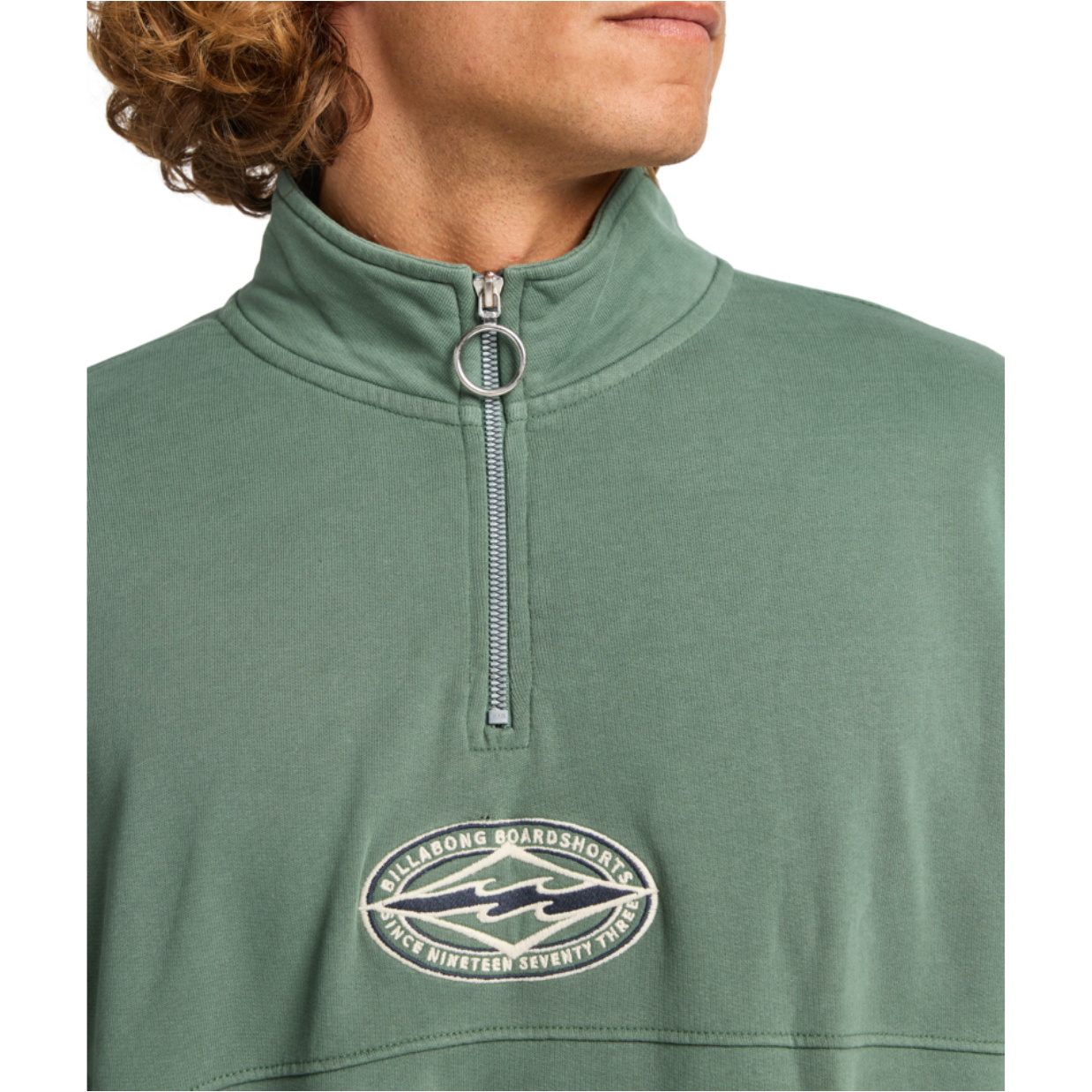 2025 Billabong Mens Core Lord Half Zip Sweater EBYFT00150 - Hunter